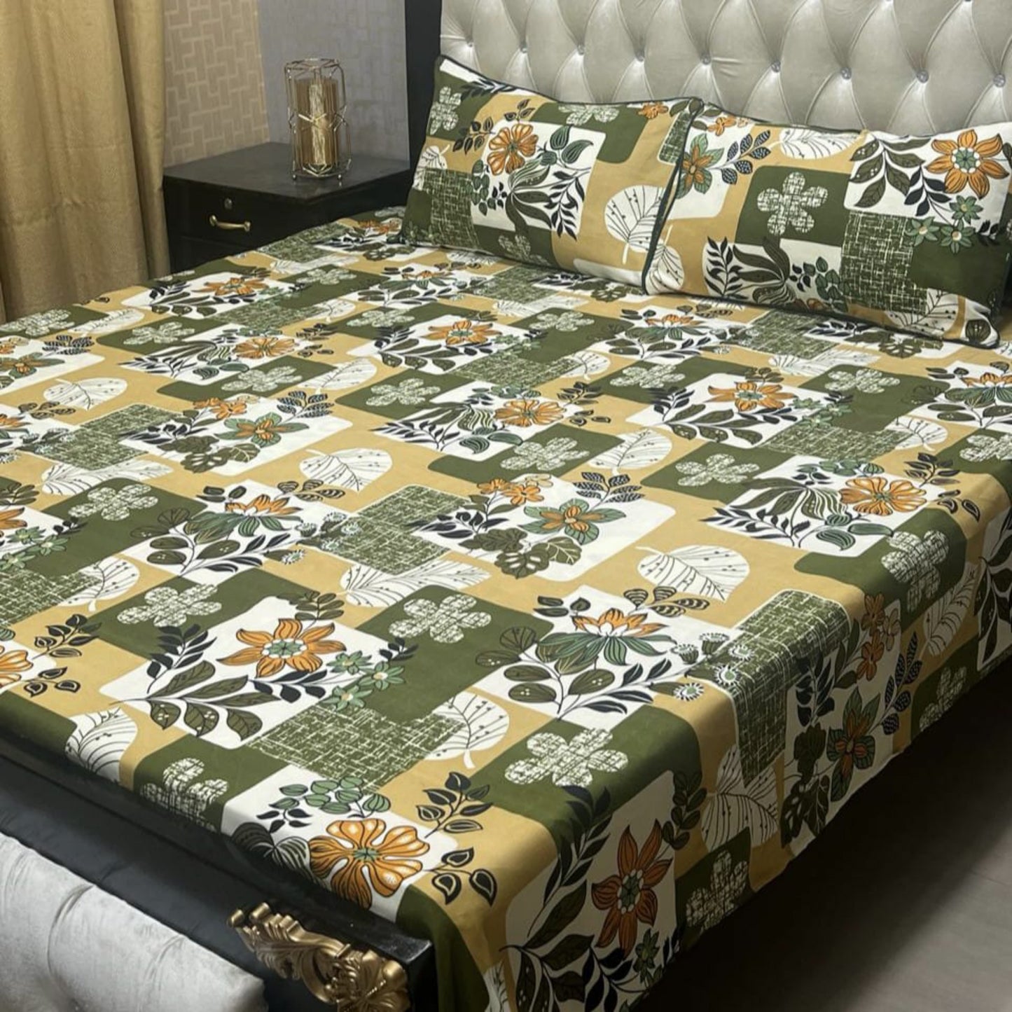 Luxury Crystal Cotton Bedsheet (King Size) CCB-K20