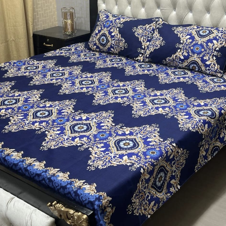 Luxury Crystal Cotton Bedsheet (King Size) CCB-K29