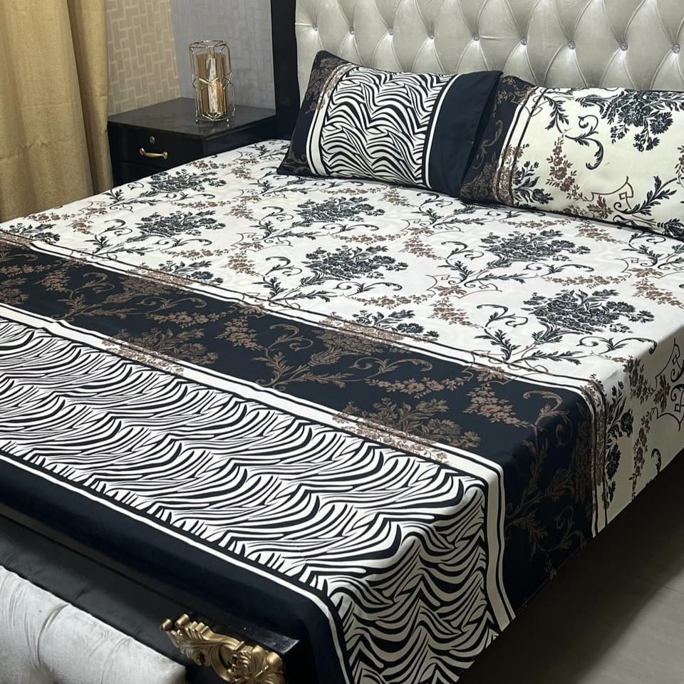 Luxury Crystal Cotton Bedsheet (King Size) CCB-K37