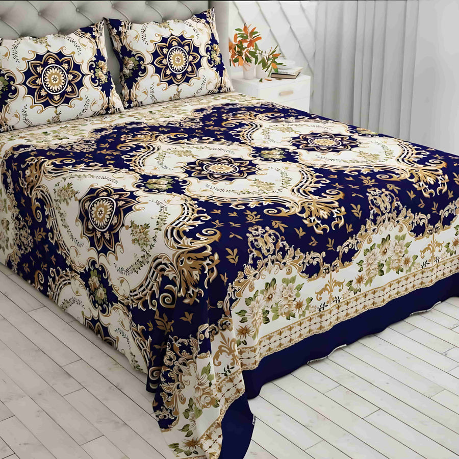 Luxury Crystal Cotton Bedsheet (King Size) CCB-K11