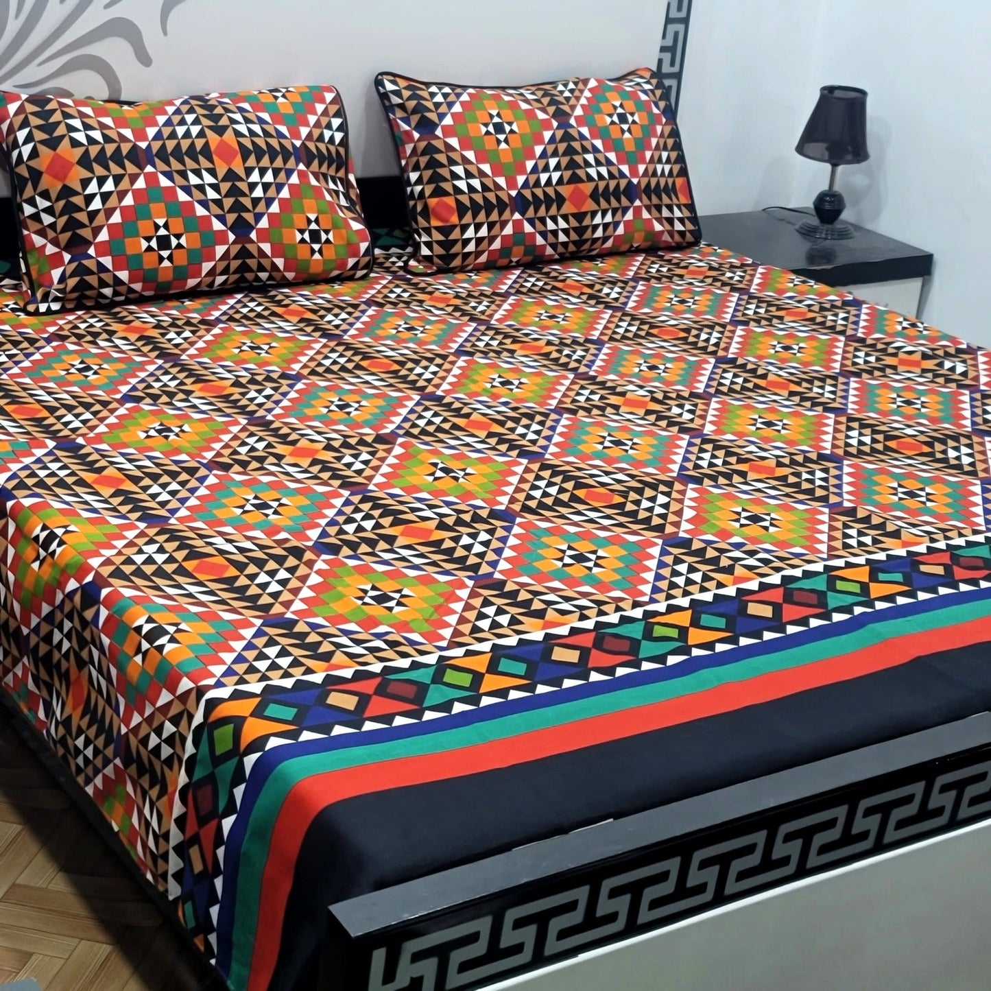 Luxury Crystal Cotton Bedsheet (King Size) CCB-K42