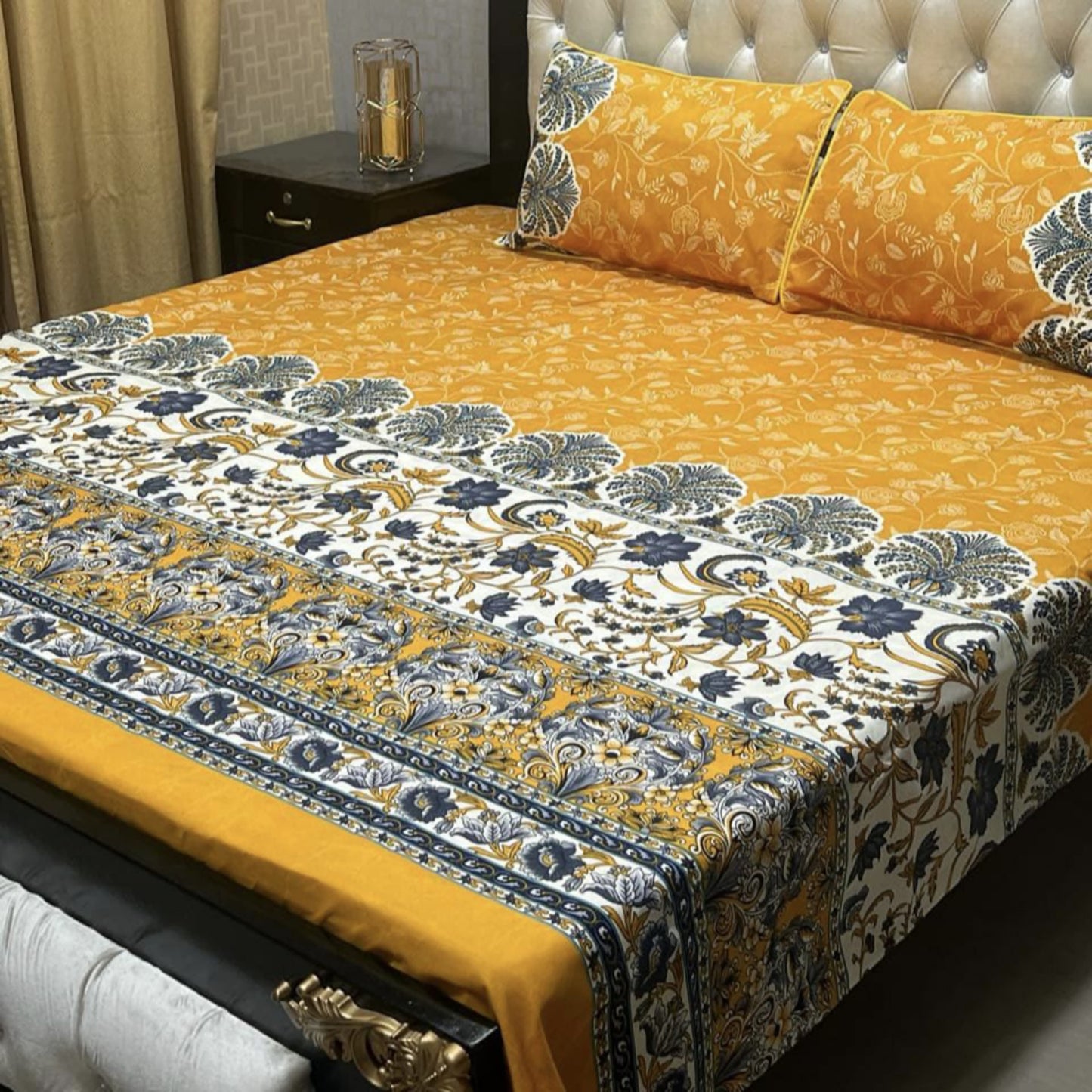 Luxury Crystal Cotton Bedsheet (King Size) CCB-K24