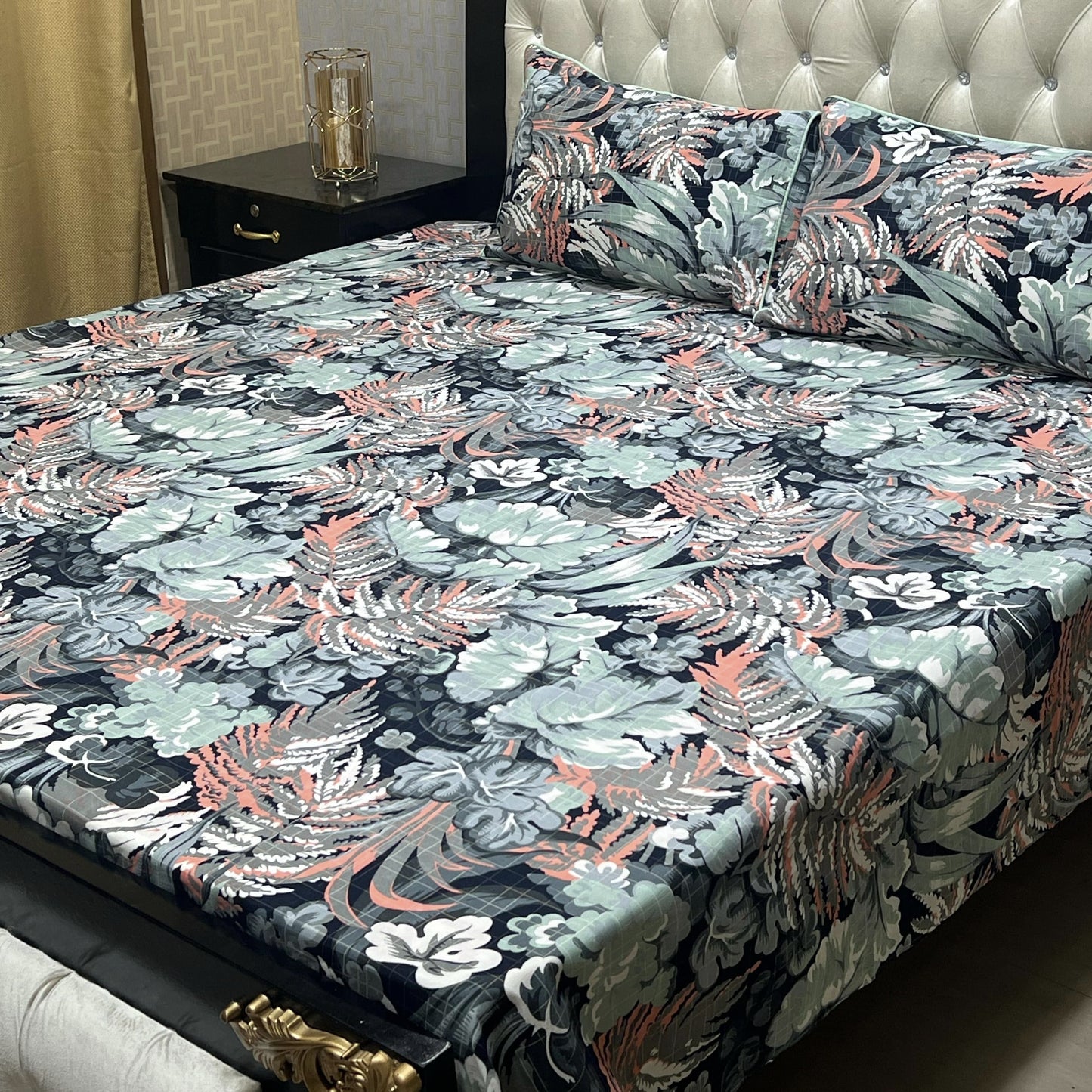 Luxury Crystal Cotton Bedsheet (King Size) CCB-K30